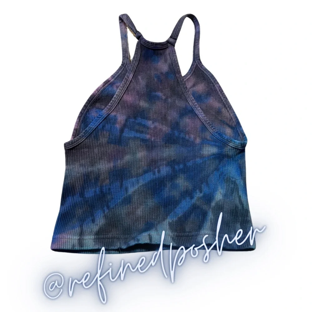 Free People Movement Happiness Runs Crop Top size XS/S NEW Washed Black Dye - Picture 4 of 5